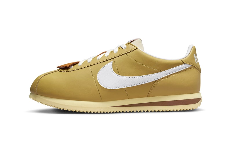 Nike cortez running rabbit fd0400 725 wheat gold white coconut milk leather kilties spring 2023 release info date price