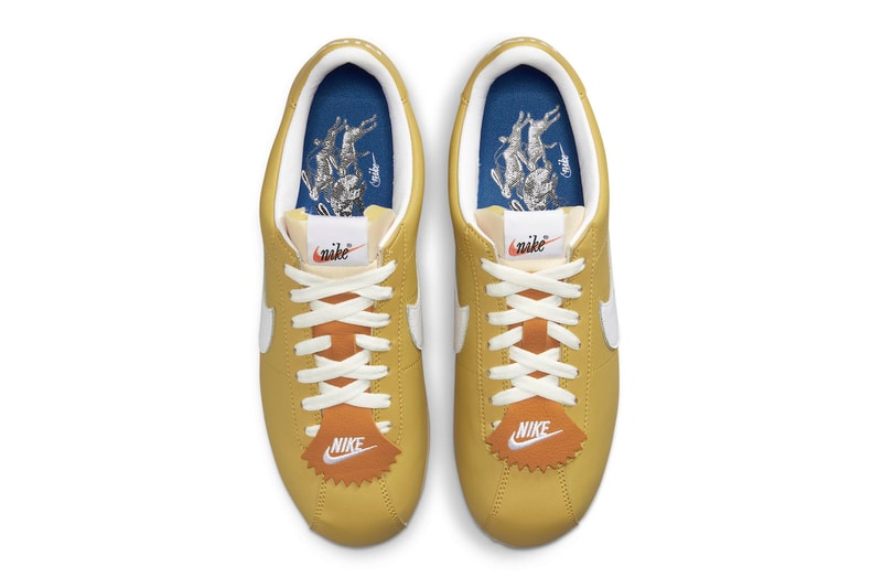 Nike cortez running rabbit fd0400 725 wheat gold white coconut milk leather kilties spring 2023 release info date price