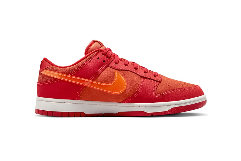 On-Feet Look at Nike Dunk Low "ATL" FD0724-657 university red bright crimson cau clark atlanta university low tops swoosh red 