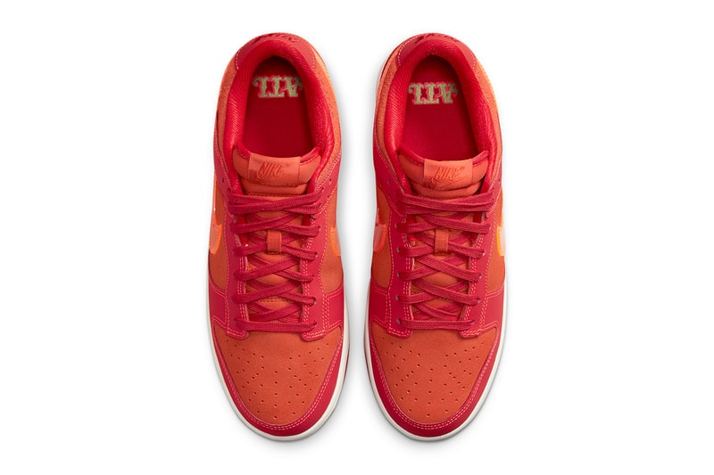 On-Feet Look at Nike Dunk Low "ATL" FD0724-657 university red bright crimson cau clark atlanta university low tops swoosh red 