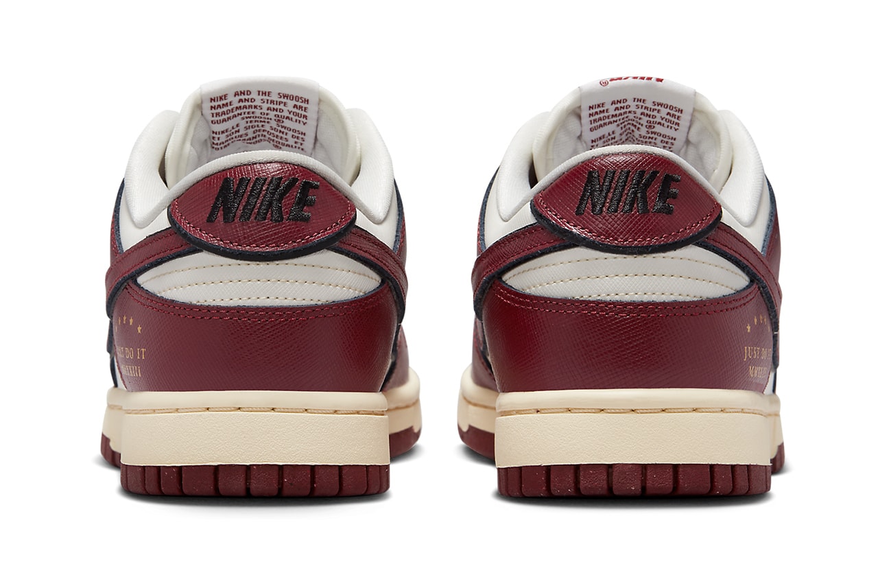 nike dunk low just do it DV1160 101 burgundy gold release date info store list buying guide photos price