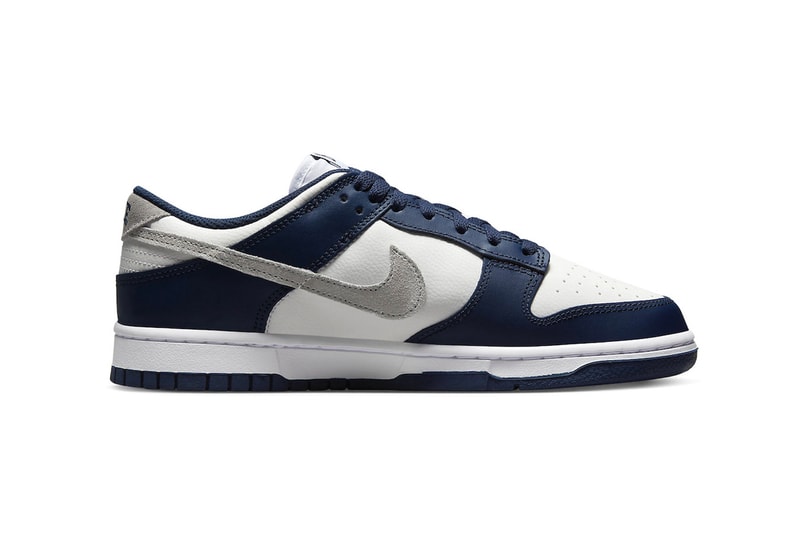 Official Look at the Nike Dunk Low "Midnight Navy" FD9749-400 navy light smoke grey-summit white low tops swoosh