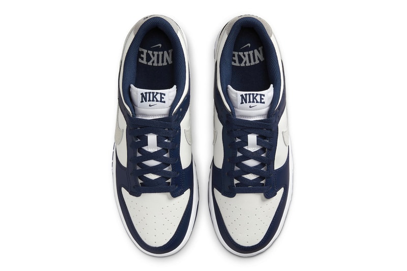 Official Look at the Nike Dunk Low "Midnight Navy" FD9749-400 navy light smoke grey-summit white low tops swoosh