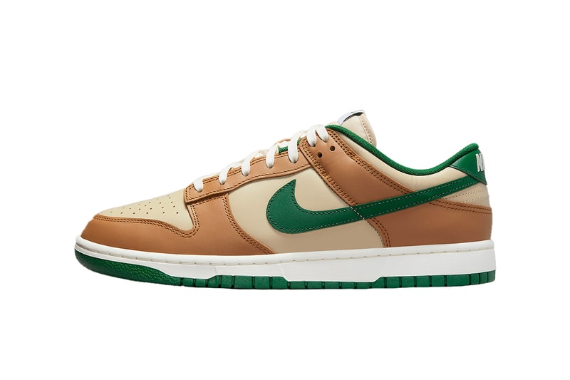 Nike Dunk Low "Tan/Green" Release Information FB7160-231 hype sneakers footwear menswear