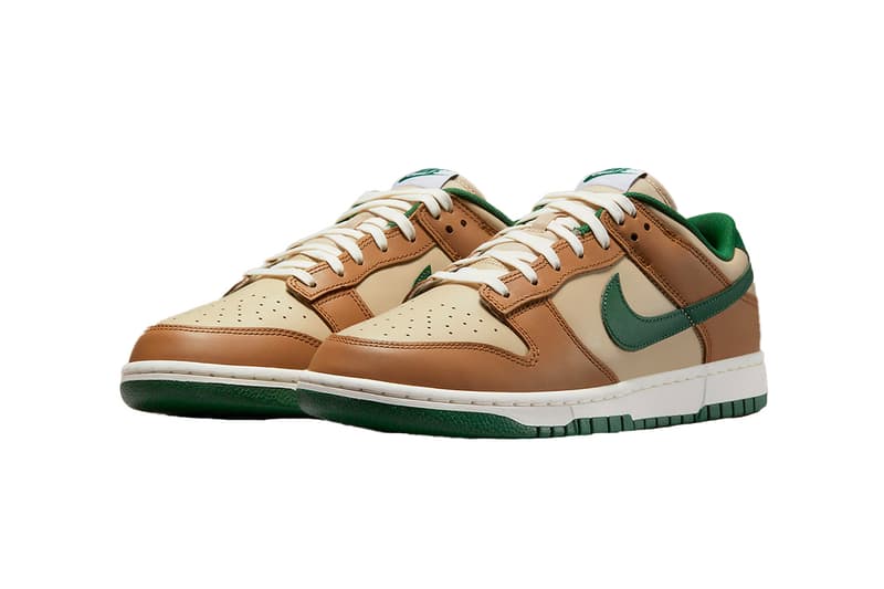 Nike Dunk Low "Tan/Green" Release Information FB7160-231 hype sneakers footwear menswear