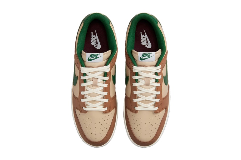 Nike Dunk Low "Tan/Green" Release Information FB7160-231 hype sneakers footwear menswear