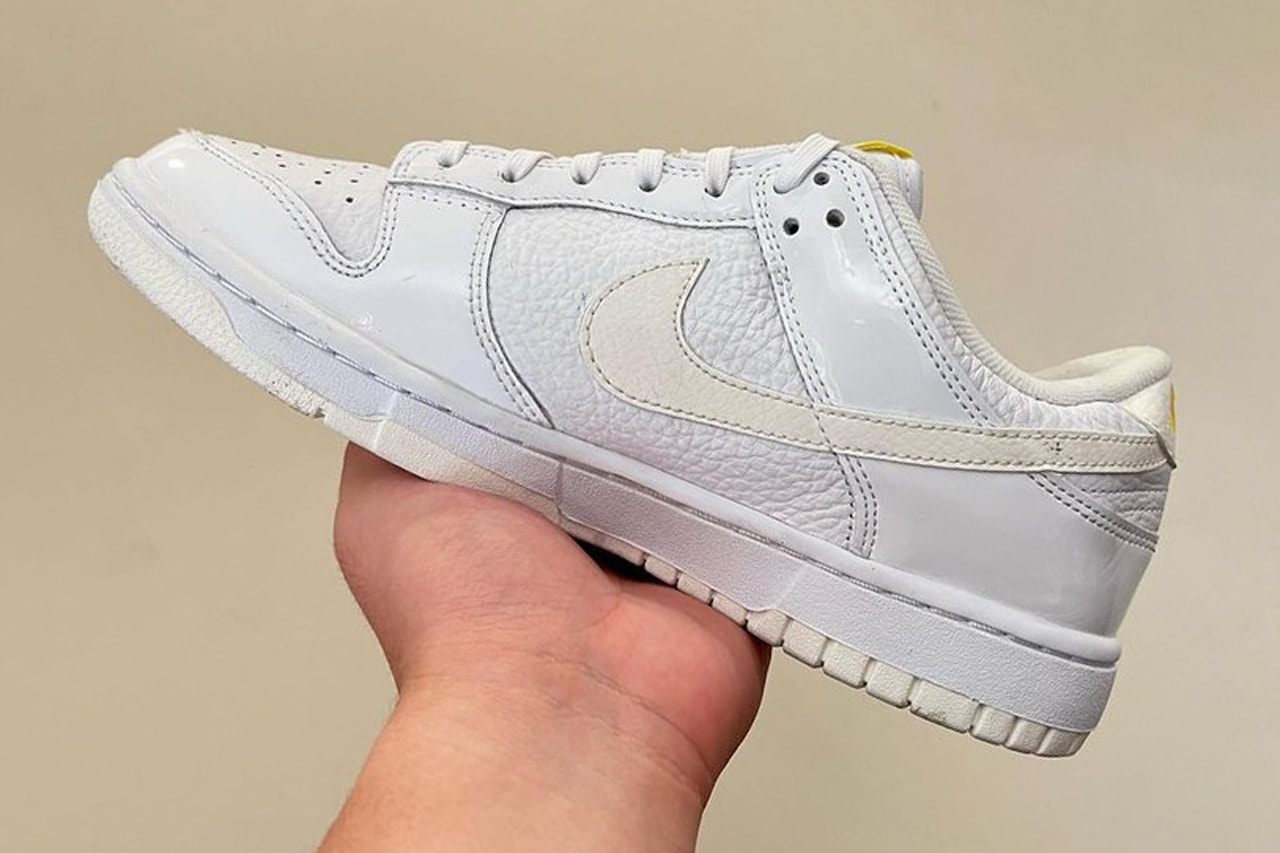 nike dunk low yellow heart white leather valentines day release info date price spring 2023