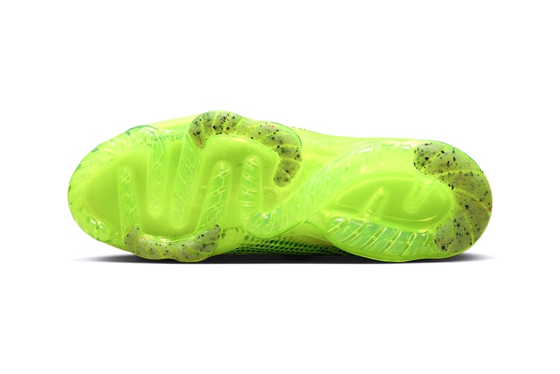 Nike Air Max VaporMac Flyknit Footwear Swoosh Volt Black Lightweight Move To Zero Sustainable Black Swoosh Yellow Laces