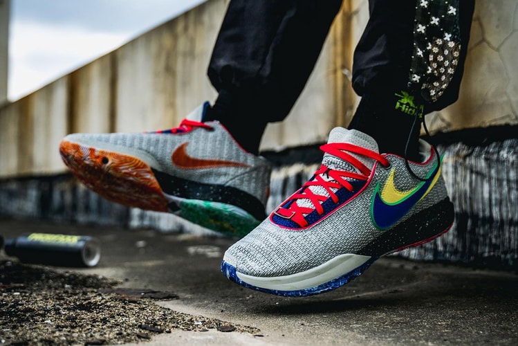 On-Foot Look at a Multicolored Nike LeBron 20