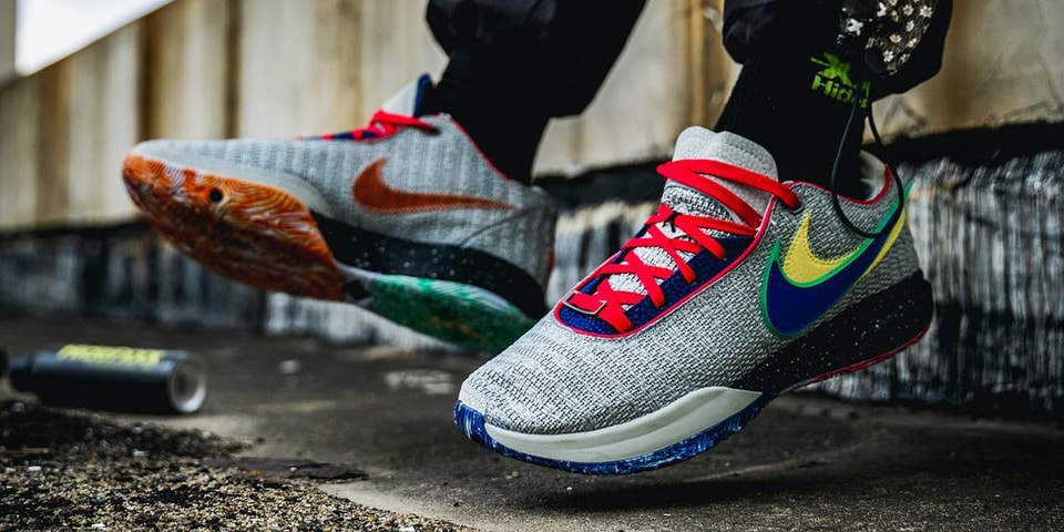 On-Foot Look at a Multicolored Nike LeBron 20