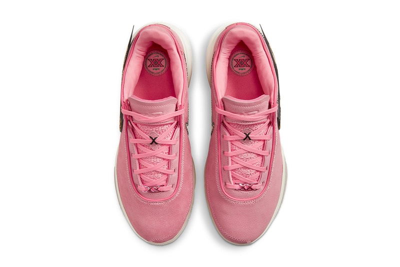 lebron 20 pink animal print white DQ3828 900 release date info store list buying guide photos price 