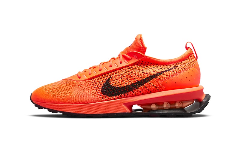 Nike Air Max Flyknit Racer bright orange black leather grind rubber FD0762 800 160 usd release info date price