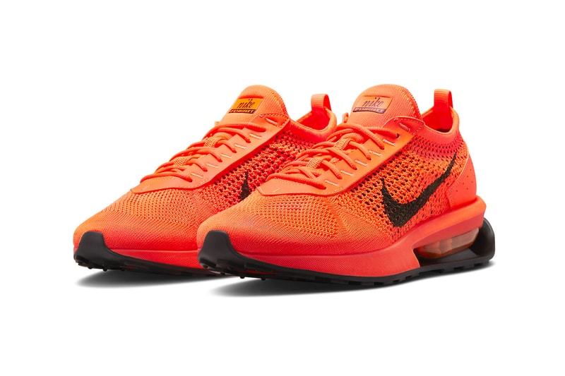 Nike Air Max Flyknit Racer bright orange black leather grind rubber FD0762 800 160 usd release info date price
