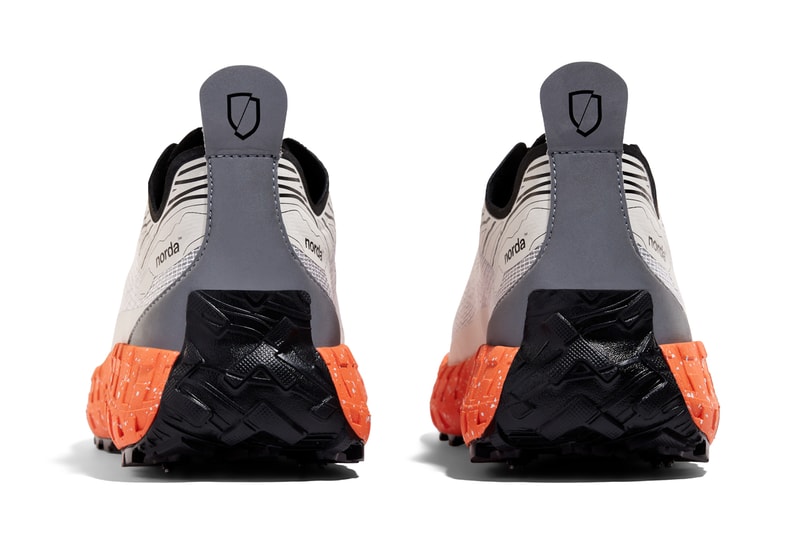 norda 001 running shoe stealth black grey orange dyneema vibram graphine carbide spikes trail official release date info photos price store list buying guide