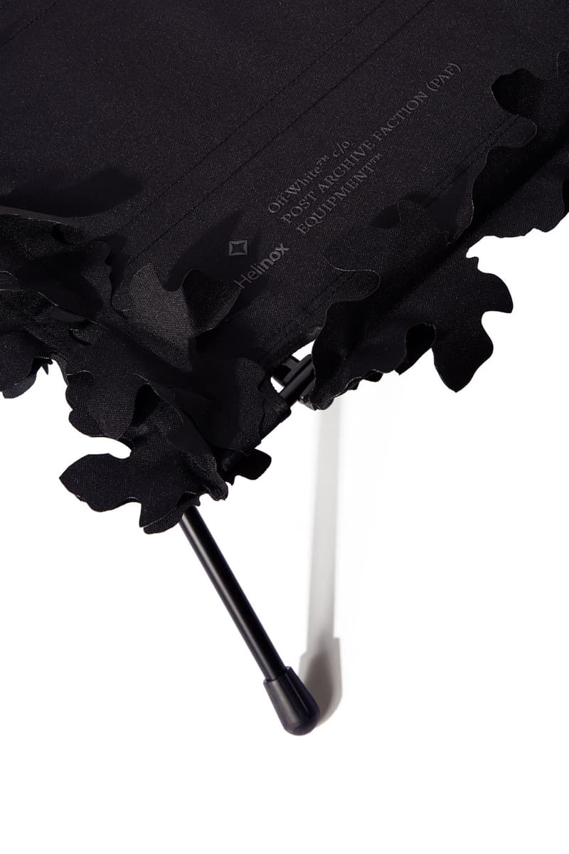 Off-White™ EQUIPMENT™ c/o Helinox Refines Packable Furniture