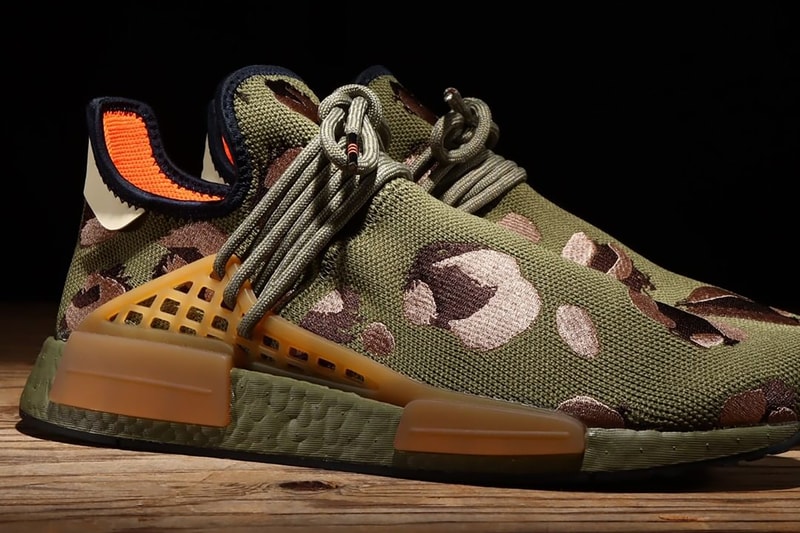 pharrell adidas nmd hu animal print olive hq9148 release date info store list buying guide photos price 