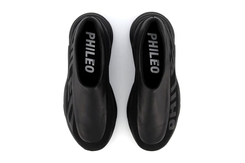 PHILÉO 018C FUTURMOC Black Twisted Hospital Shoe Vegatex Sustainability Futuristic Footwear Emerging Designer 