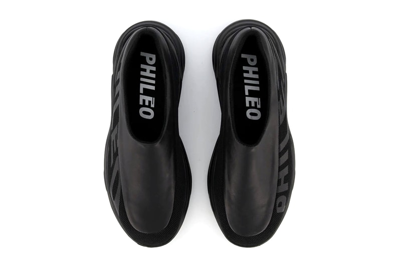 PHILÉO 018C FUTURMOC Black Twisted Hospital Shoe Vegatex Sustainability Futuristic Footwear Emerging Designer 