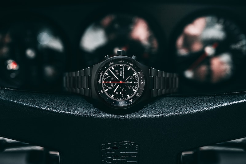 Unique All Black Porsche Design Chronograph Features Five-Spoke Fuchsfelge Automatic Winding Rotor