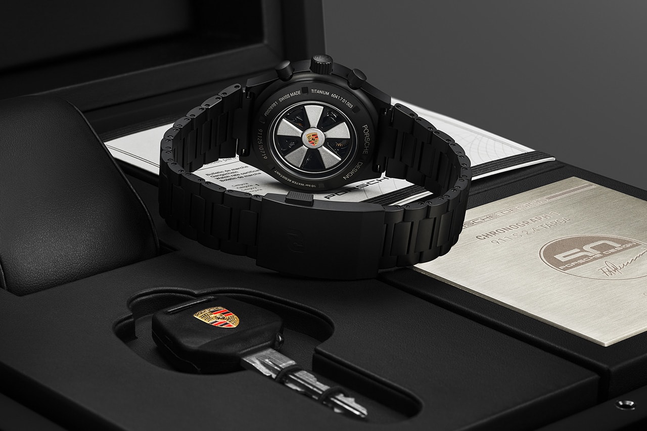 Unique All Black Porsche Design Chronograph Features Five-Spoke Fuchsfelge Automatic Winding Rotor