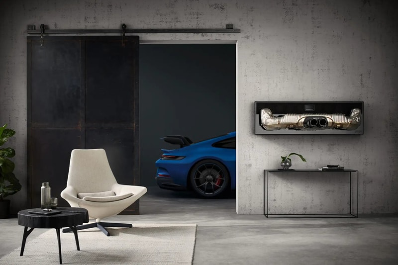 Porsche 911 GT3 911 Soundbar 2.0 Pro Design Speaker Exhaust System Subwoofer Home Tech Apple Airplay 