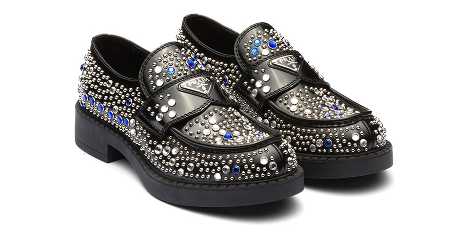 Prada Dunks Its Loafers Into a Pot of Rhinestones and Studs