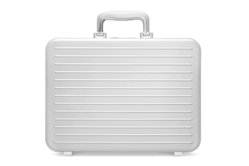 Rimowa poker attache set case limited edition silver aluminum koln germany suitcase leather suede lock pouch chips release info date price