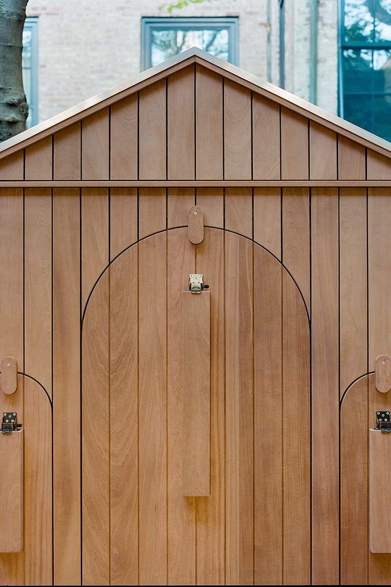 Sam Stewart Disguises Outdoor Table as Simple Garden Shed