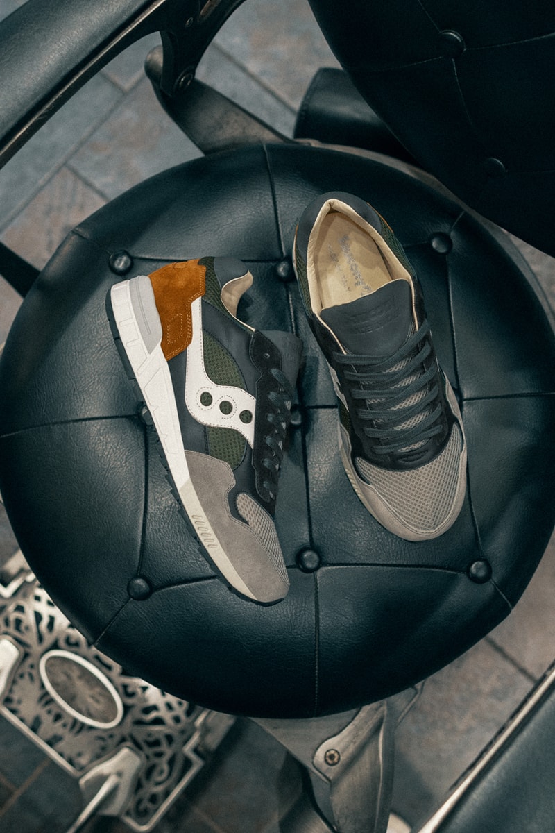 saucony Originals shadow 5000 made in italy leather suede forest green white navy craftsmanship 