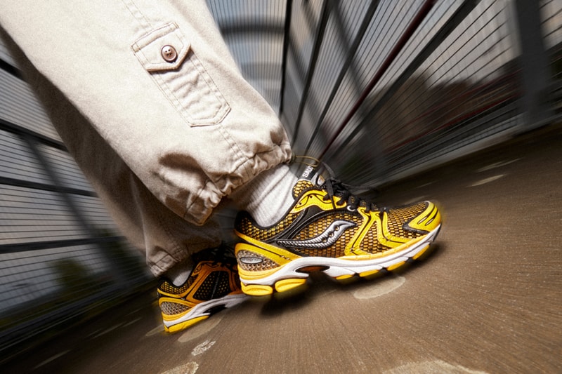 saucony originals progrid triumph 4 sneaker releases retro yellow chrome 