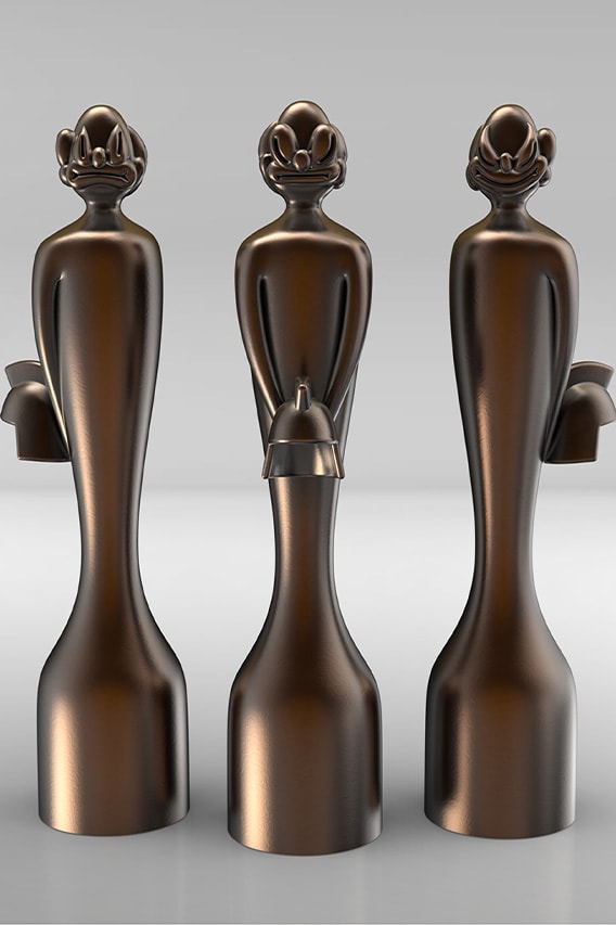 Slawn BRIT Award Designer 2023 trophy artist musician London uk Nigeria
