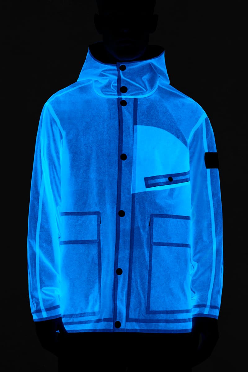 stone island jacket 40th Anniversary Special Edition Luminescent Poly Cover Composite film dark blue primaloft gold release info date price