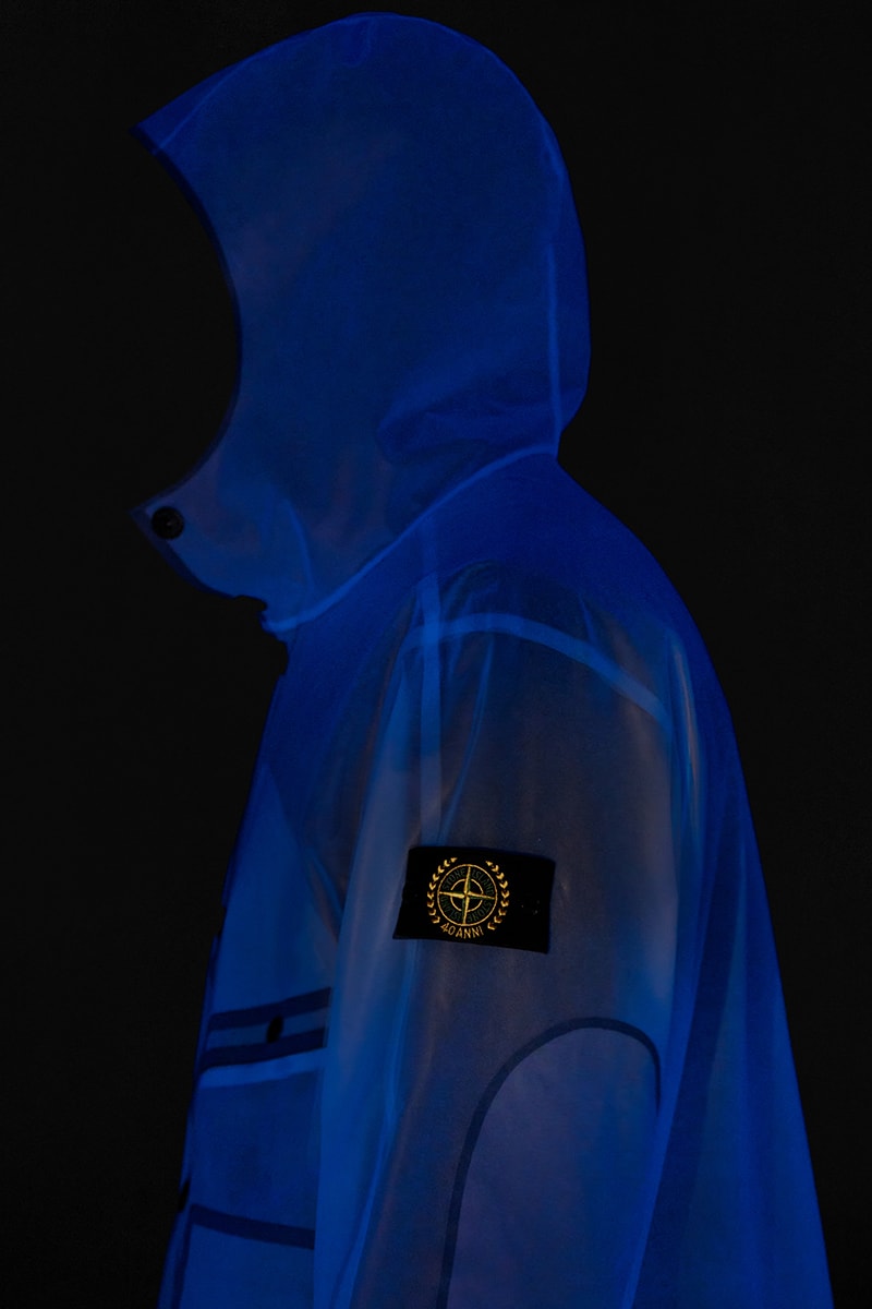 stone island jacket 40th Anniversary Special Edition Luminescent Poly Cover Composite film dark blue primaloft gold release info date price