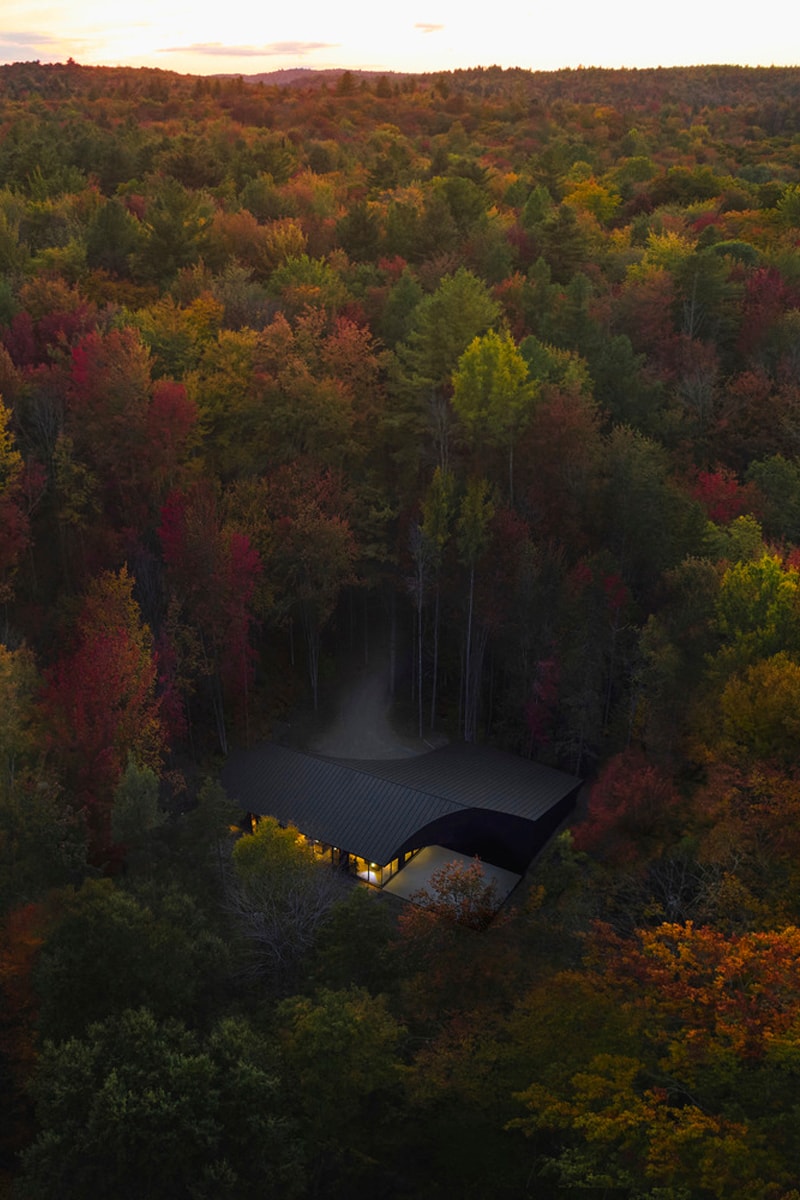 Studio Jean Verville Designs an Eccentric Refuge in the Woods mev cabin montreal canada modern contemporary architecture house memphis