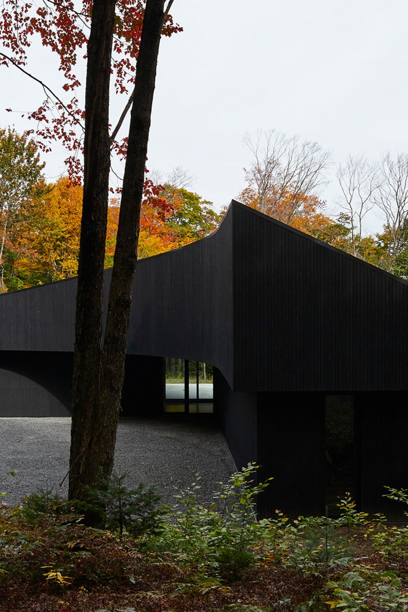 Studio Jean Verville Designs an Eccentric Refuge in the Woods mev cabin montreal canada modern contemporary architecture house memphis 