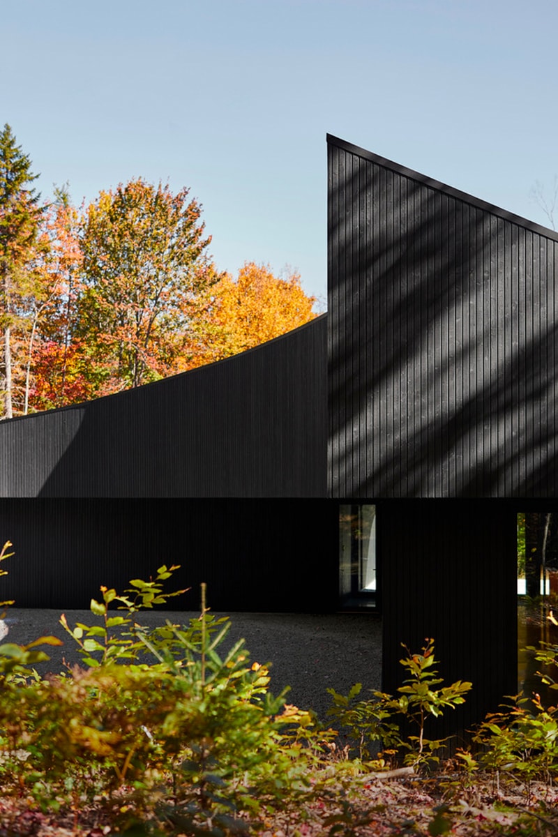Studio Jean Verville Designs an Eccentric Refuge in the Woods mev cabin montreal canada modern contemporary architecture house memphis