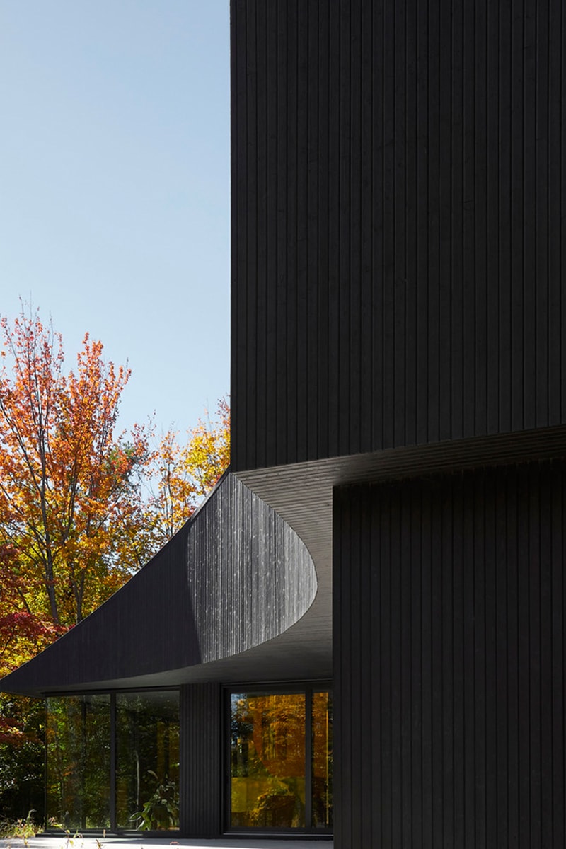Studio Jean Verville Designs an Eccentric Refuge in the Woods mev cabin montreal canada modern contemporary architecture house memphis