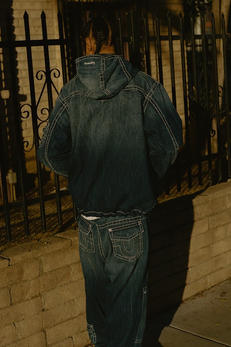 Supreme x True Religion Fall 2022 Collaboration jeans sweaters new york city streetwear label horsehoe lucky sweat pants denim trucker hooded sweatshirt iconic