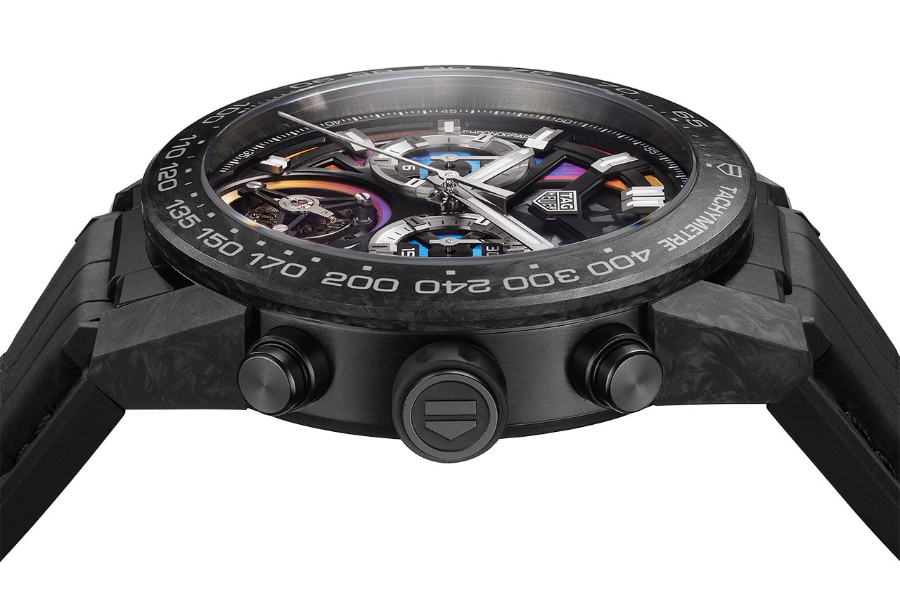 TAG Heuer Drops Limited Edition Rainbow Dial Polychrome Tourbillon  Chronograph | Hypebeast