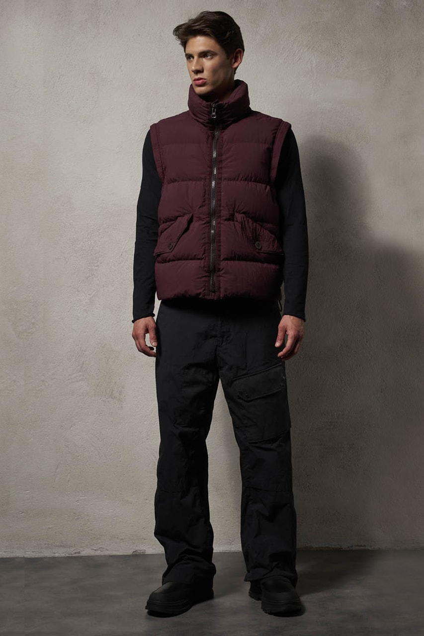 ten c outerwear winter jacket gilet detachable capsule collection nylon tactel ojj aubergine chalk