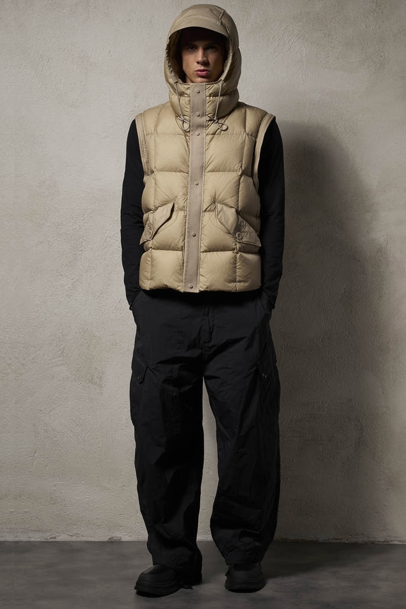 ten c outerwear winter jacket gilet detachable capsule collection nylon tactel ojj aubergine chalk