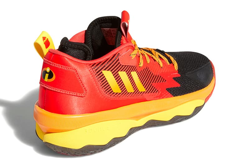 The Incredibles adidas basketball collection red yellow black november 8 NBA WNBA damian lillard candace parker donovan mitchell pixar elastigirl dash jack jack release info date price