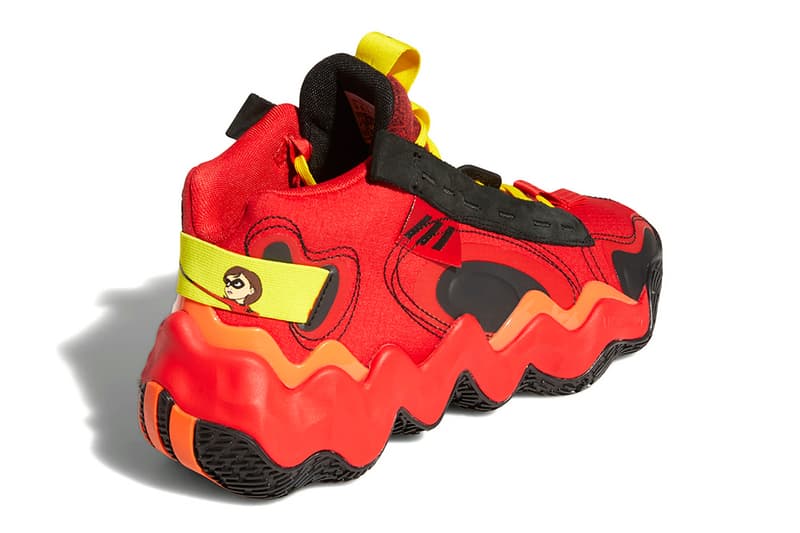 The Incredibles adidas basketball collection red yellow black november 8 NBA WNBA damian lillard candace parker donovan mitchell pixar elastigirl dash jack jack release info date price