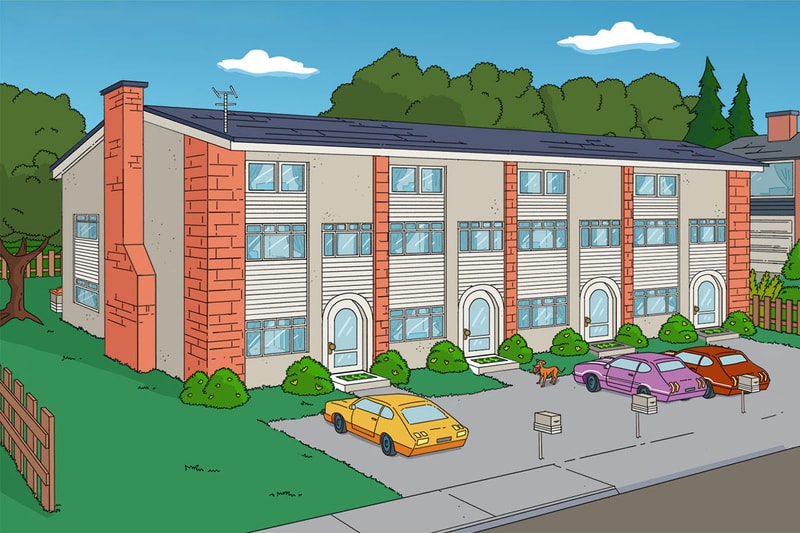 the simpsons house homer marge bart lisa maggie 742 evergreen terrace tudor georgian edwardian art deco semi terraced new build modern minimalist