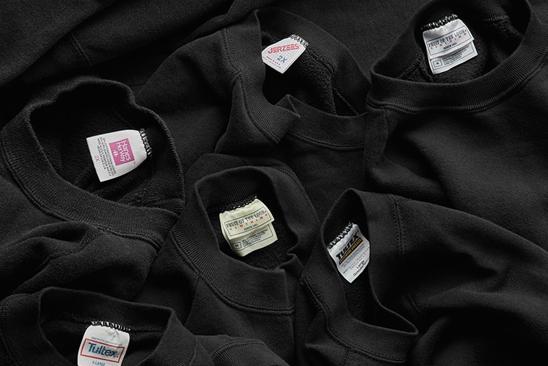 Unsound Rags Faded Black Vintage Raglan Blank Sweatshirts Release