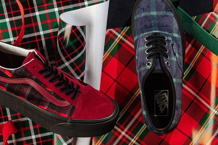 The Vans “Velvet Plaid Stackform Pack” Is a Christmas Cracker