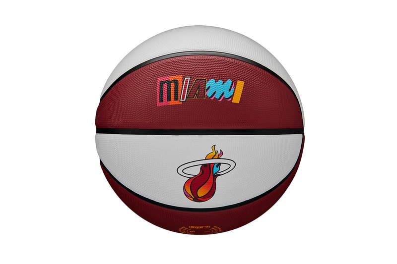 Wilson NBA Basketball Team Tribute Miami Heat Ball (Size 7)