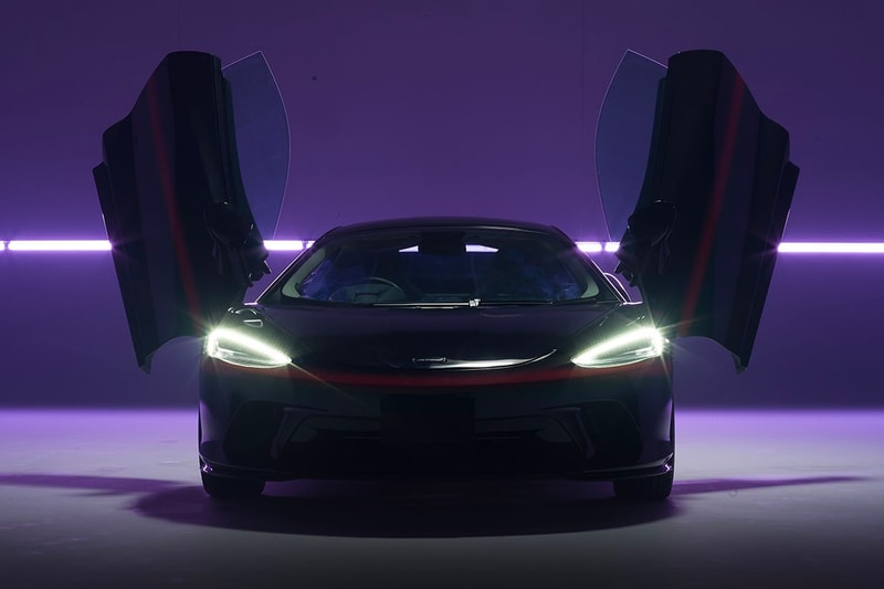 Yoshirotten McLaren GT art car november 24 graphic artist gradient red black tokyo light exhibition dates info