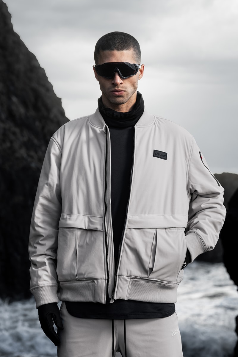 ASRV Winter 2022 Collection  KinterraTM Hipora® DupontTM Sorona® Performance Fibers Technical Athleisure AQUAzip® Tech Parka Bomber Jackets Thermal Balaclavas Utility Gloves Bucket Hats