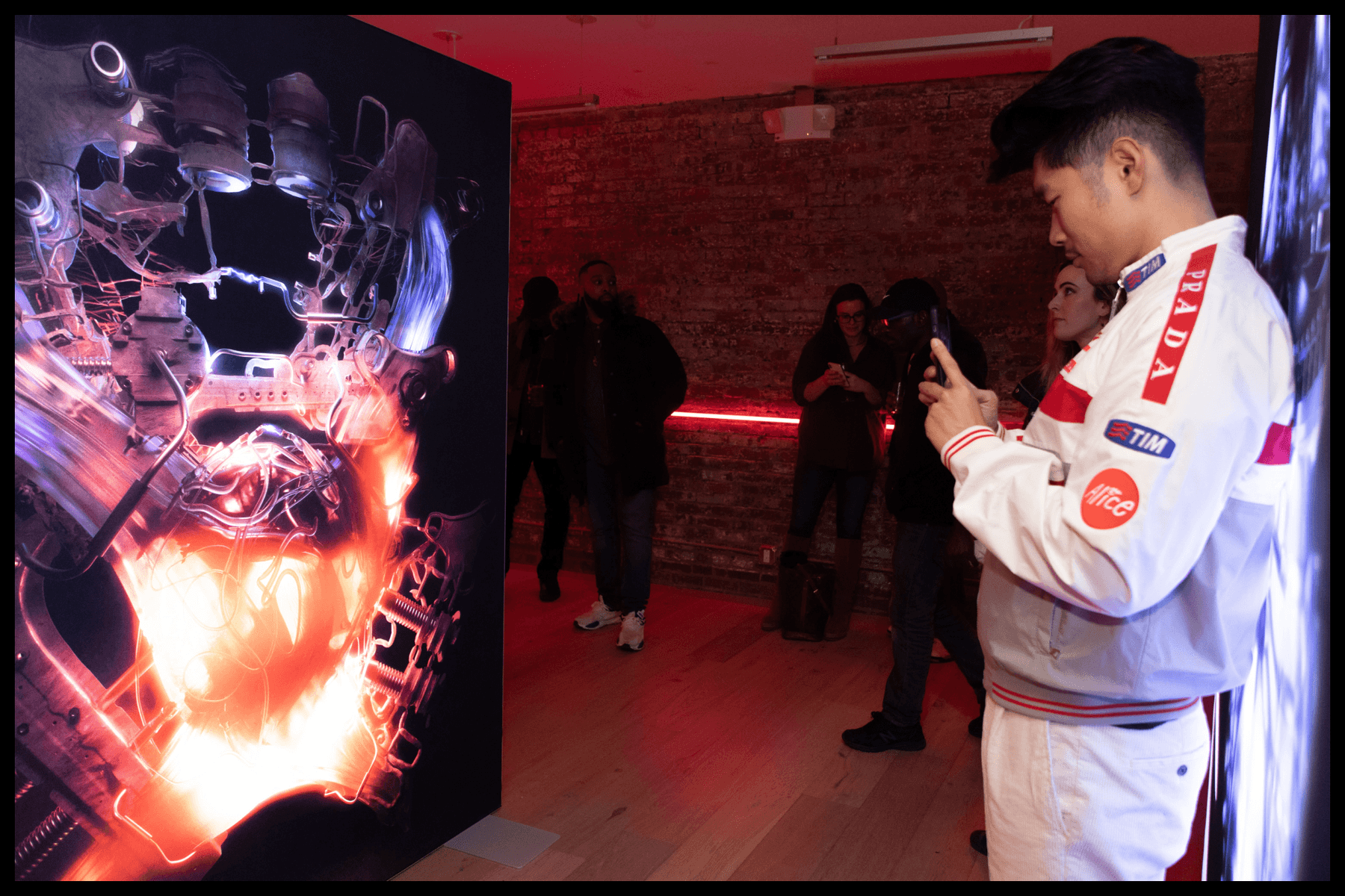 Porsche Soul Electrified: The Current Within Gallery Event HBX DJ Niara Sterling Carmine Red Porsche Taycan Turbo Porsche Taycan Rodolfo Hernandez Travis Brothers Isha Dipika Walia